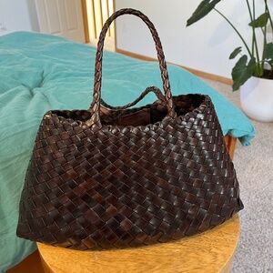Dragon Diffusion Santa Croce Small Woven Leather Tote